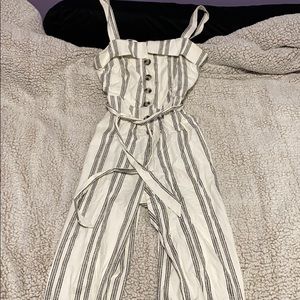 Full length ale Chateau linen jumpsuit